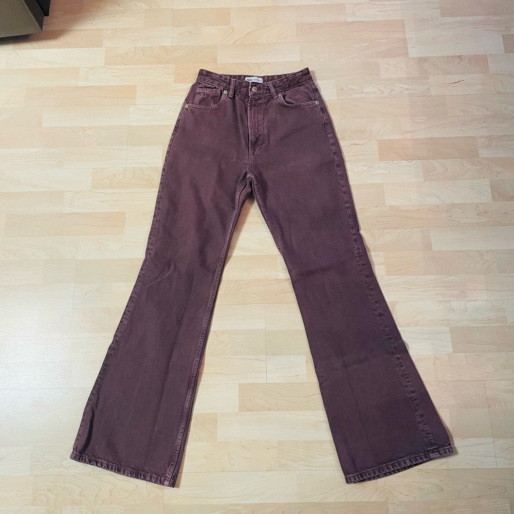 Zara purple flare pant